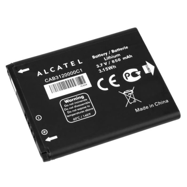 Äkta original Alcatel 510A standardbatteri [100 % officiellt original, telefon medföljer ej] CAB3120000C1