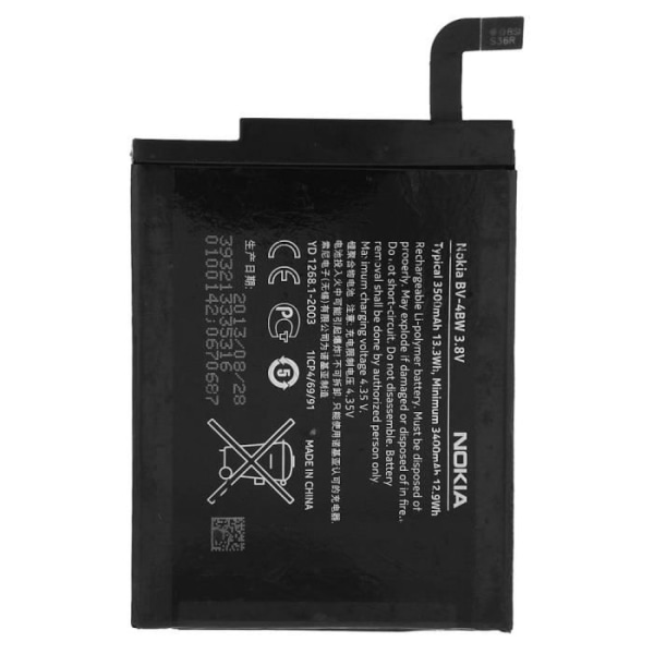 Originalt Nokia Lumia 1520 batteri - BV-4BW - 3500mAh - Lithium-polymer - 3.8V