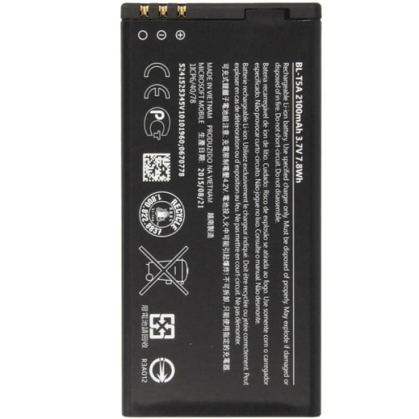 Original NOKIA BL T5A batteri för Microsoft Lumia 550.