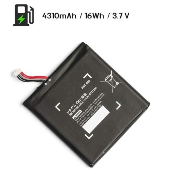 3,7V 4310Mah Hac-003 intern erstatnings Li-Ion batteripakke til NS Nintendo Switch spilkonsol