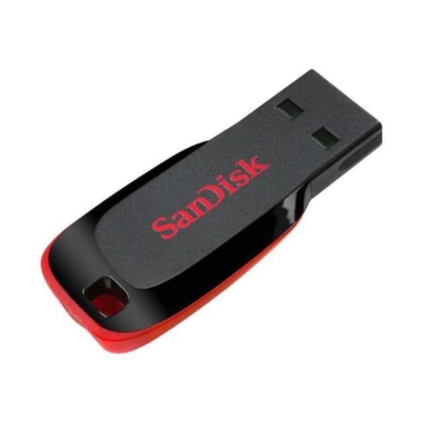 SanDisk Cruzer Blade 64 GB USB-minne - Röd - USB 2.0 - Bärbar och säker lagring