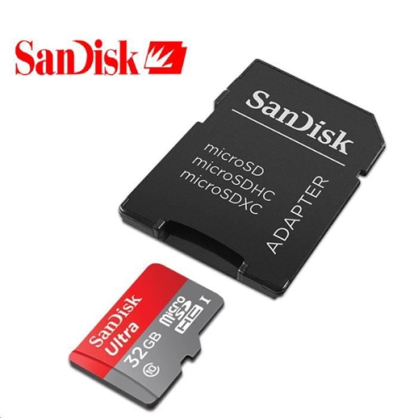 SanDisk Ultra microSD 32 GB flashminneskort - Stötsäkert, vattentätt, röntgen- och temperaturbeständigt