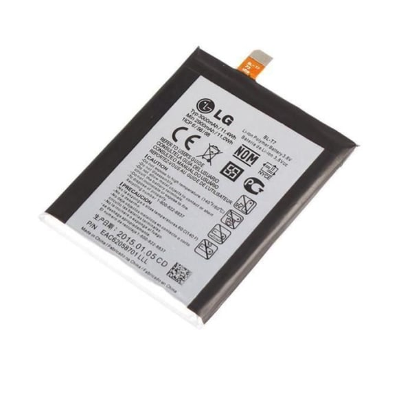 Originalt BL-T7 batteri til LG G2 D800 D801 D802 LS980 internt erstatningsbatteri 3000mAh 3.8V