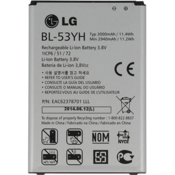 Original LG BL-53YH batteri för LG G3 - D855 (3