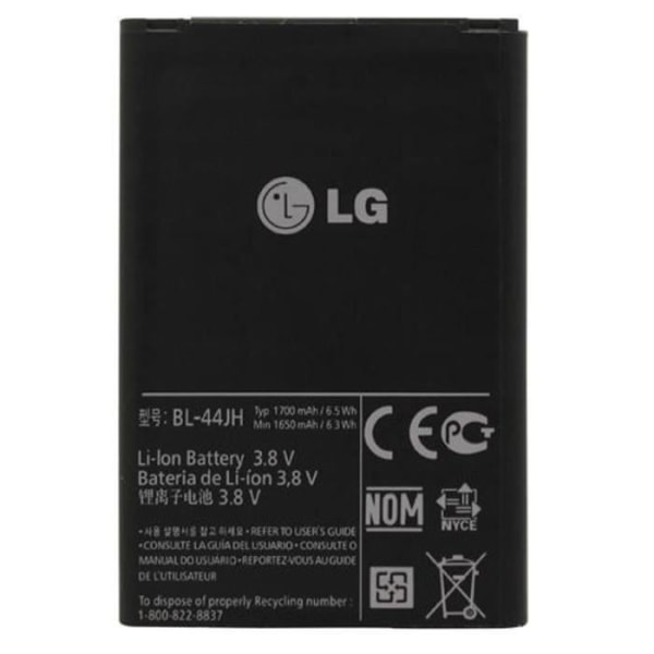 Original batteri LG BL-44JH P700 Optimus L7, E460 optimus L5 II, L5 2, optimus svart P970 bulk Original batteri