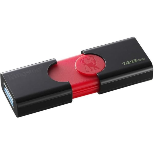 USB nøgle - KINGSTON - DataTraveler 106 DT106 - 128 GB - USB 3.1 Gen 1 - Sort - Rød