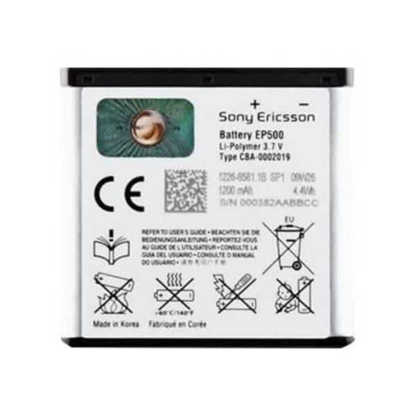 BlueStar Mobilbatteri Sony Ericsson X8 WT19i U5 U8 Li-Ion 1000 mAh analog EP-500