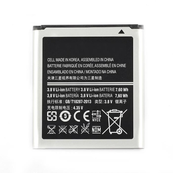 2000 mah genopladeligt Li-ion batteri Eb585157lu til Galaxy Beam Wins I8530 I8552 I869 - 225152 Sort