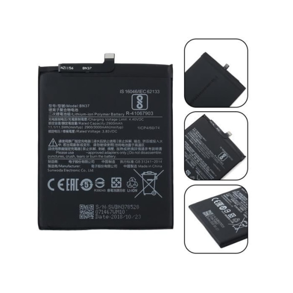 XIAOMI REDMI 6/6A originalt backup batteri 3000mAh Akku BN37