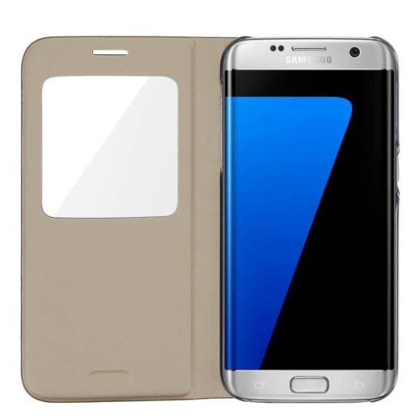 Samsung - Original guld fönsterfodral till Samsung Galaxy S7 Edge