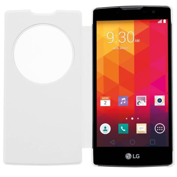 LG Clear Zone Flip Fodral till Lg Spirit - Vit Vit