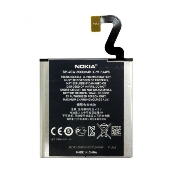 Originalt Nokia BP-4GW batteri (2000 mAh) til Lumia 920