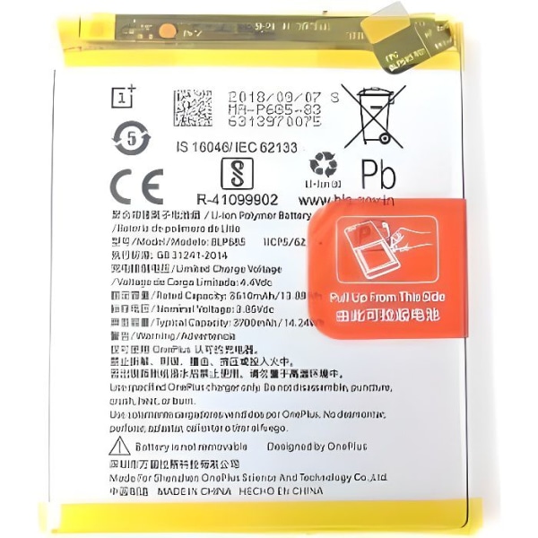 Batteri OnePlus 6T (BLP685) 3700mAh