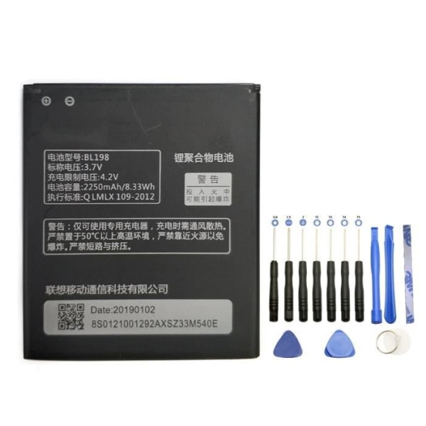 BL198 batteri för Lenovo A830 A860E S890 A678T S880I A858T S880 A850 K860 + 13st verktygssats