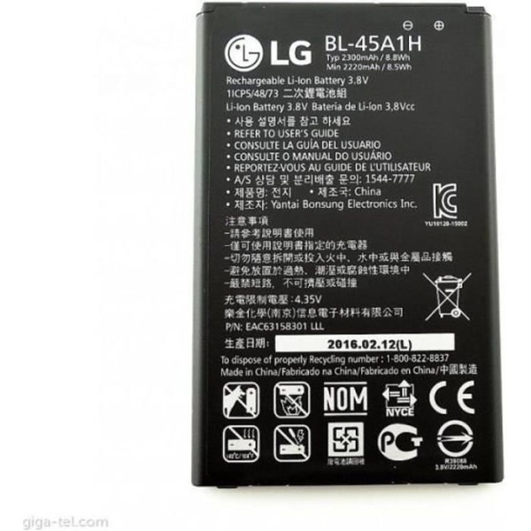 Originalt LG BL-45A1H batteri til LG K10 / K420