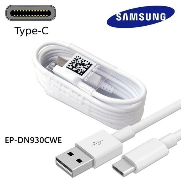 Telefonkabel - Telefonkontakter - SAMSUNG - KABEL TYP C USB ORIGINAL SAMSUNG WHITE EP-DN930CWE
