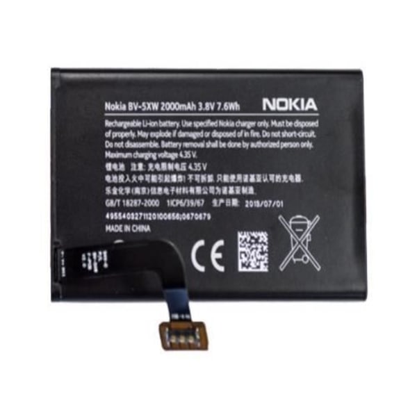 Batteri BV-5XW 2000mAh til Nokia Lumia 1020