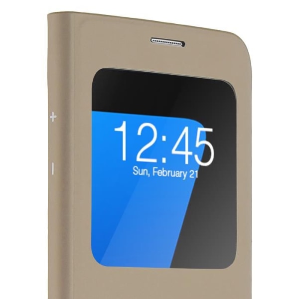 Samsung - Original guld fönsterfodral till Samsung Galaxy S7 Edge