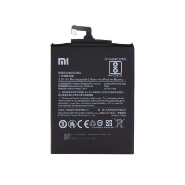 Original Xiaomi BM50 batteri för Xiaomi Mi MAX 2 - 5200 mAh Quick Charge 2.0