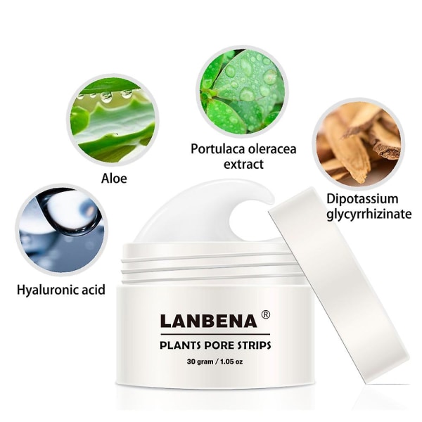 Lanbena Blackhead Remover Cream Pore Strips Nose Acne Deep Clean Peel Off Mask