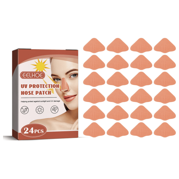 24 st solskyddande näsplåster - UV-typ solskydd nässkydd, andas och skärbar