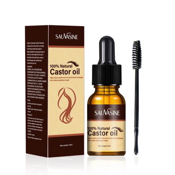 Organic Castor Oil mascara 10ml - Släta ögonbryn och ögonfransar, hårvård, återfuktar hårrötterna skonsamt