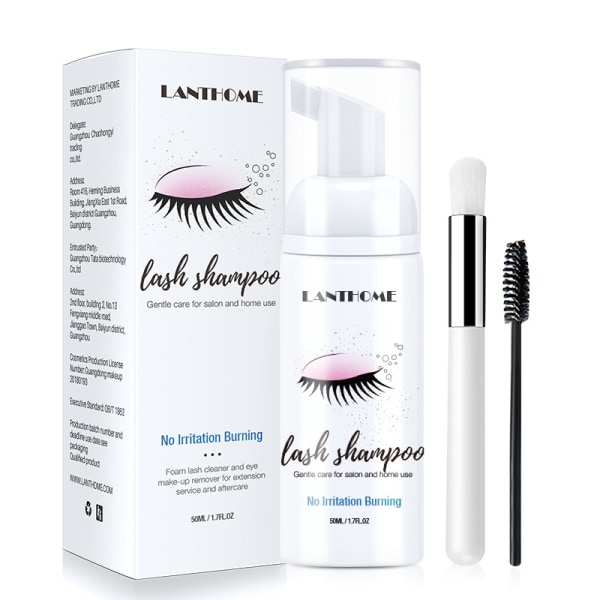 Ögonfransschampo 50 ml-Paraben & Sulfate Free, Natural Lash Makeup Mascara Remover För salong och hemmabruk
