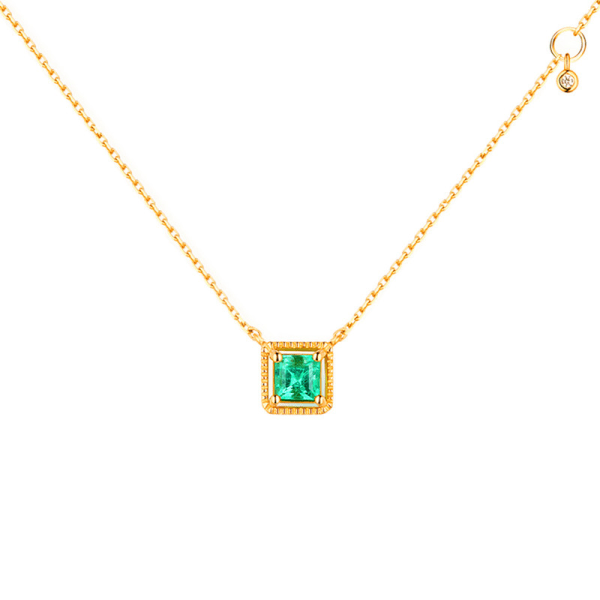 Emerald Zircon Halsband 18K guldpläterad vit Zircon Choker