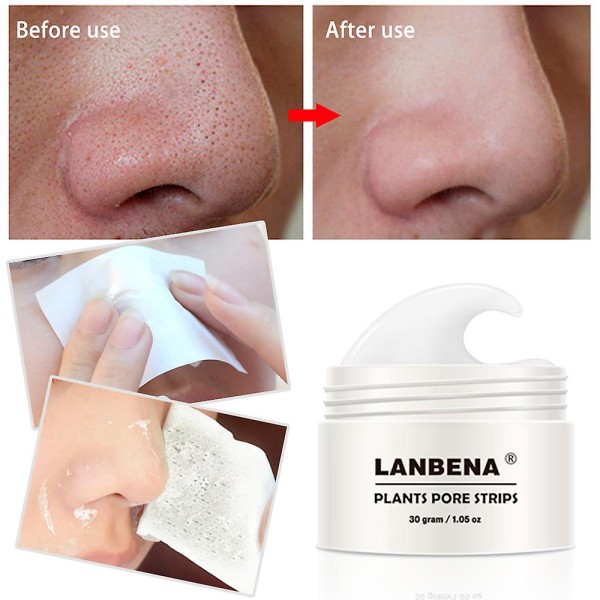 Lanbena Blackhead Remover Cream Pore Strips Nose Acne Deep Clean Peel Off Mask