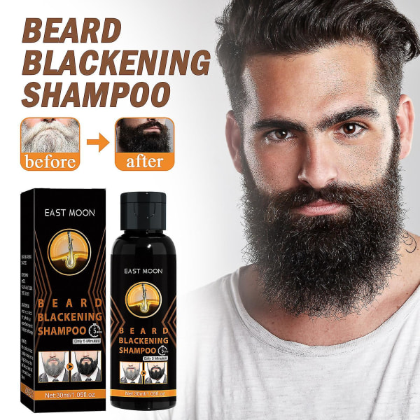 Instant Dark Beard Shampoo, Permanent Beard Dye Shampoo For Men Mustasch Skäggfärgning, Borttagning Vit Grå Skägg 3st