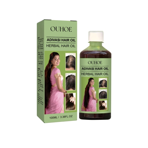 Ren växtbaserad hårolja med traditionella läkande egenskaper - frisk hårbotten, starkare rötter och glänsande låsningar (100 ml)