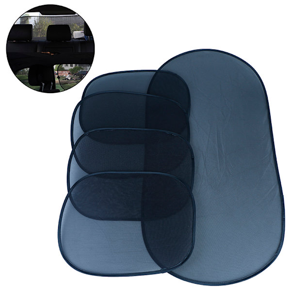 5 st/ set Bilfönster Cover Skydd Anti-UV Mesh Skärmgardin R-3925
