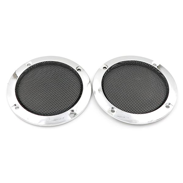 3" o cover dekorativt cirkelgaller i mesh 2 P Silver