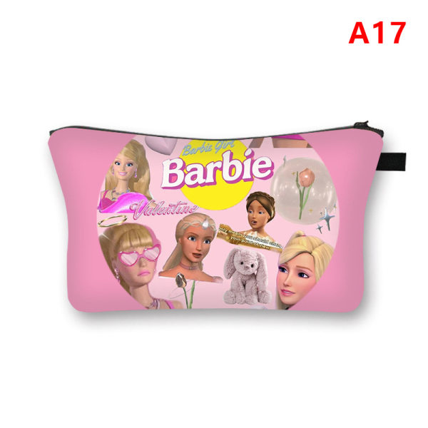 Girls e Barbie Doll Cartoon Pink Girl Makeup Bag Student Sweet A17