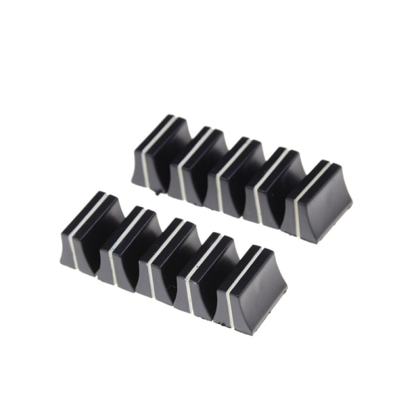 10 x Black Slide Potentiometer Mixer Fader Knopp 19mmLx12mmW för