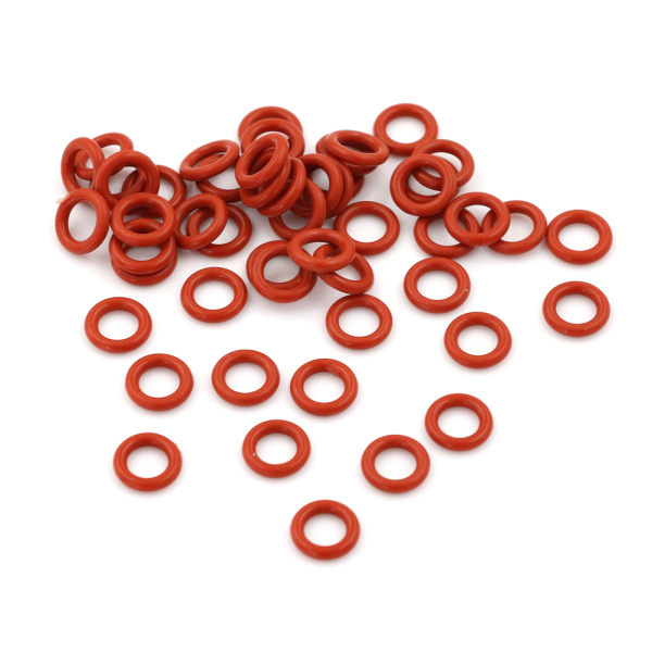Nya 50 st röd silikon O-ring tätningsbrickor 10mm x 6mm x 2mm