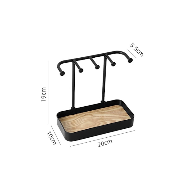 Fashion Smycken Organizer Display För Örhängen Halsband Jewelr Black