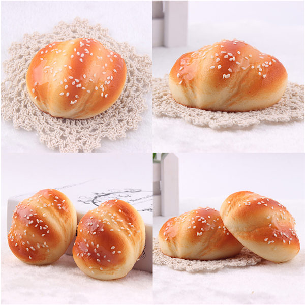 Nya 8 cm Kawaii Squishy Bullar Rostat bröd Tecknad mjuk barnleksak C Multi 8*7cm