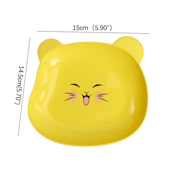 1 st Lovely Bear Förvaringsbricka Torkad Frukt Snack Tallrik Appetiz Yellow