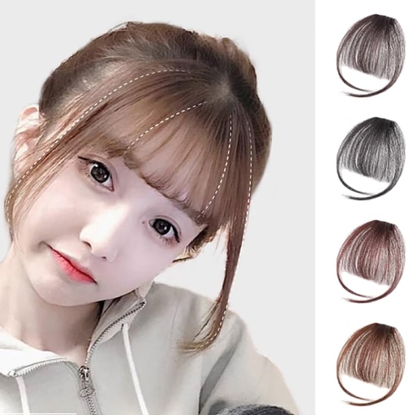 Invisible Synthetic Bangs Front Clip In Hair Bits Air Bangs A4