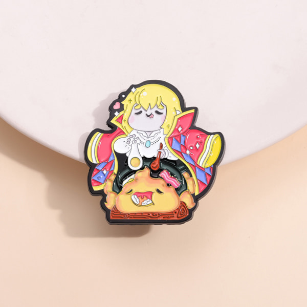 Tecknad Anime Emalj Pins e Figur Creative Brosch Badges Fans A4