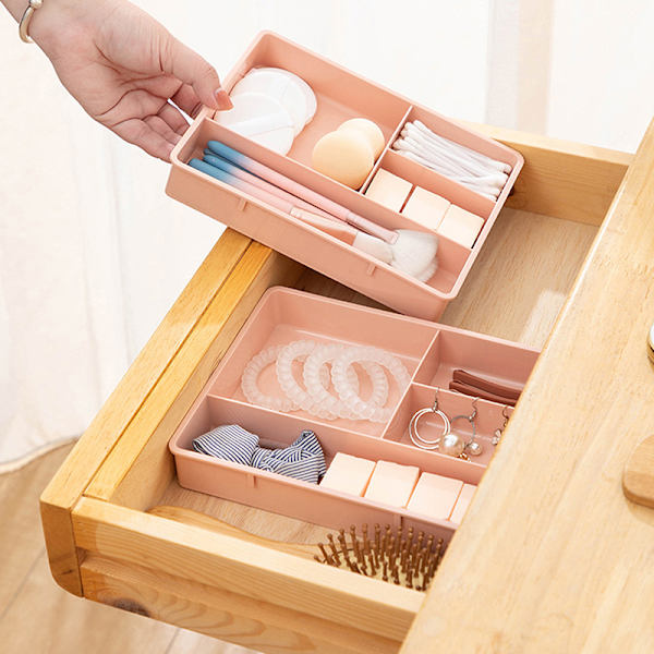 Skrivbordslåda Organizer Stapelbar multi-cell Desktop Storage Divi Blue