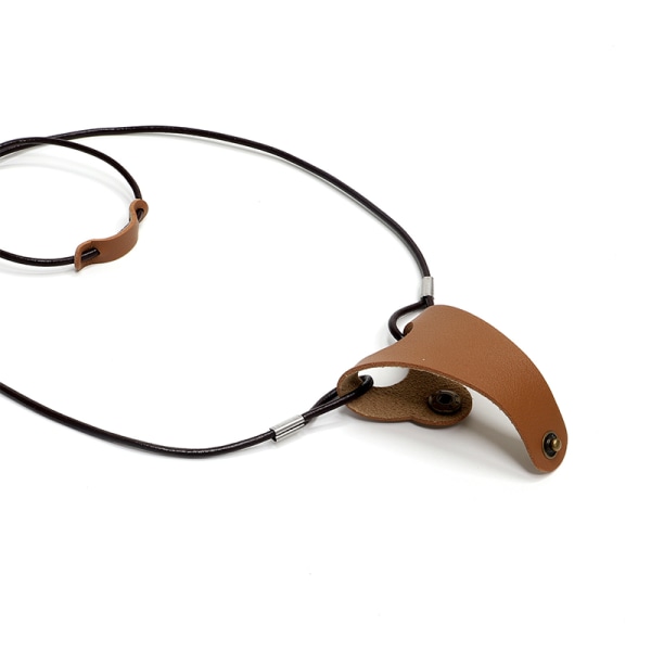1st Kvinnor Solglasögon Läder Förvaringsrep Case Glasögon Hängande Khaki