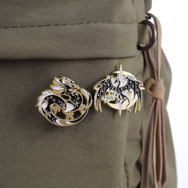 Dragon Birds Djur Pin Lapel Metal Gifts Ryggsäck Hat Brosch 01