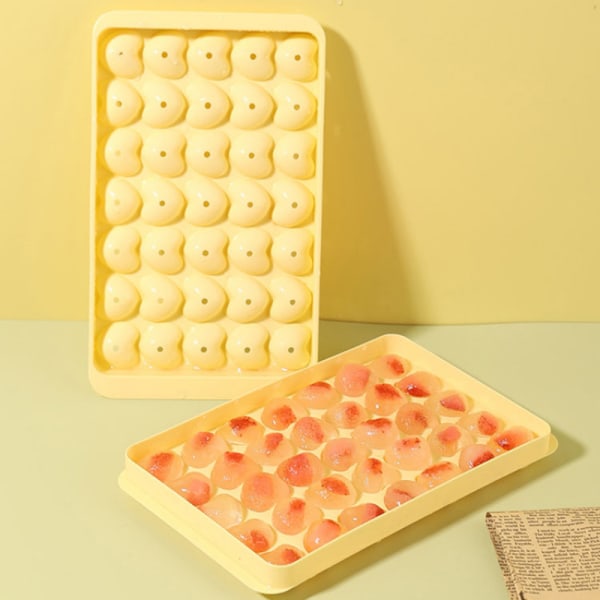 35 Hål Silikon Iskub Form Form Isbricka Frozen Is Yellow