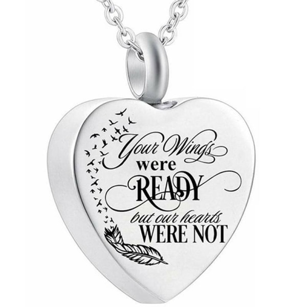 Heart Urn Necklace for Ashes - Cremation Jewelry Keepsake Memor