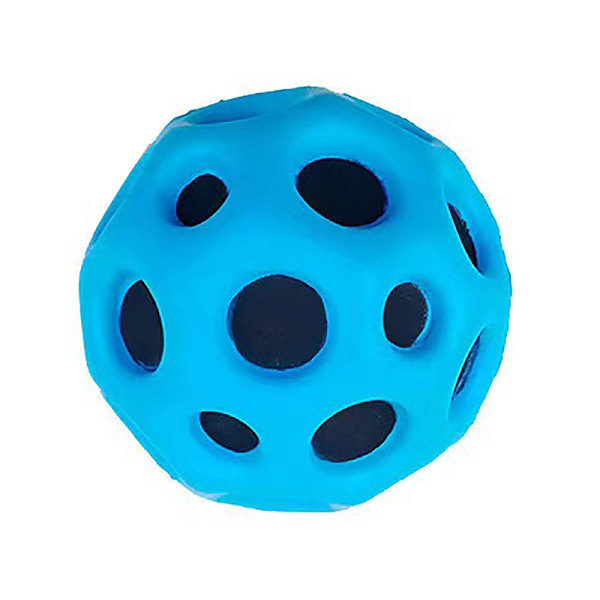 Användbar Hål Galaxy Soft Bouncy Ball Anti-fall Moon Form Porös Blue