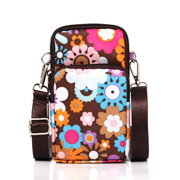Crossbody-väska i nylon med printed Multicolor-A15