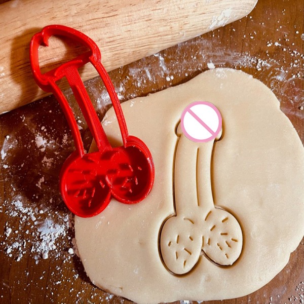 Vuxen Sexig Cookie ter Fun Biscuit Dick Form Fondant Cake Decora