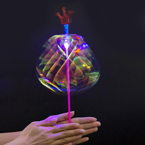 Rainbow Magic Stick Wand LED Bubble Flower Färgglad Lysande Till